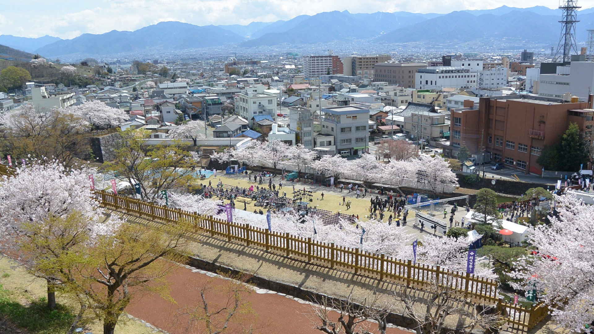上から見た公園の様子